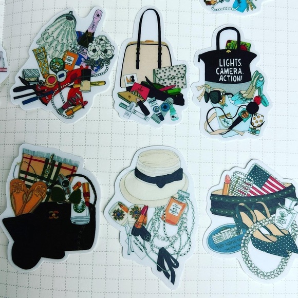 What’s In Her Bag, Glam Planner Girl, Coastal and Patriotic Girls, 19 Stickers - Picture 8 of 16